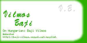 vilmos baji business card